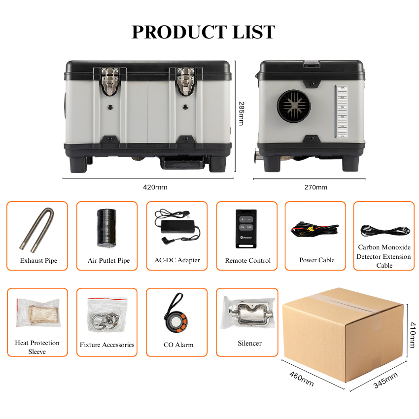 オールインワン 12V/24V 5KW アウトドアテントキャ - Outdoor Camping Heater のレビューと価格