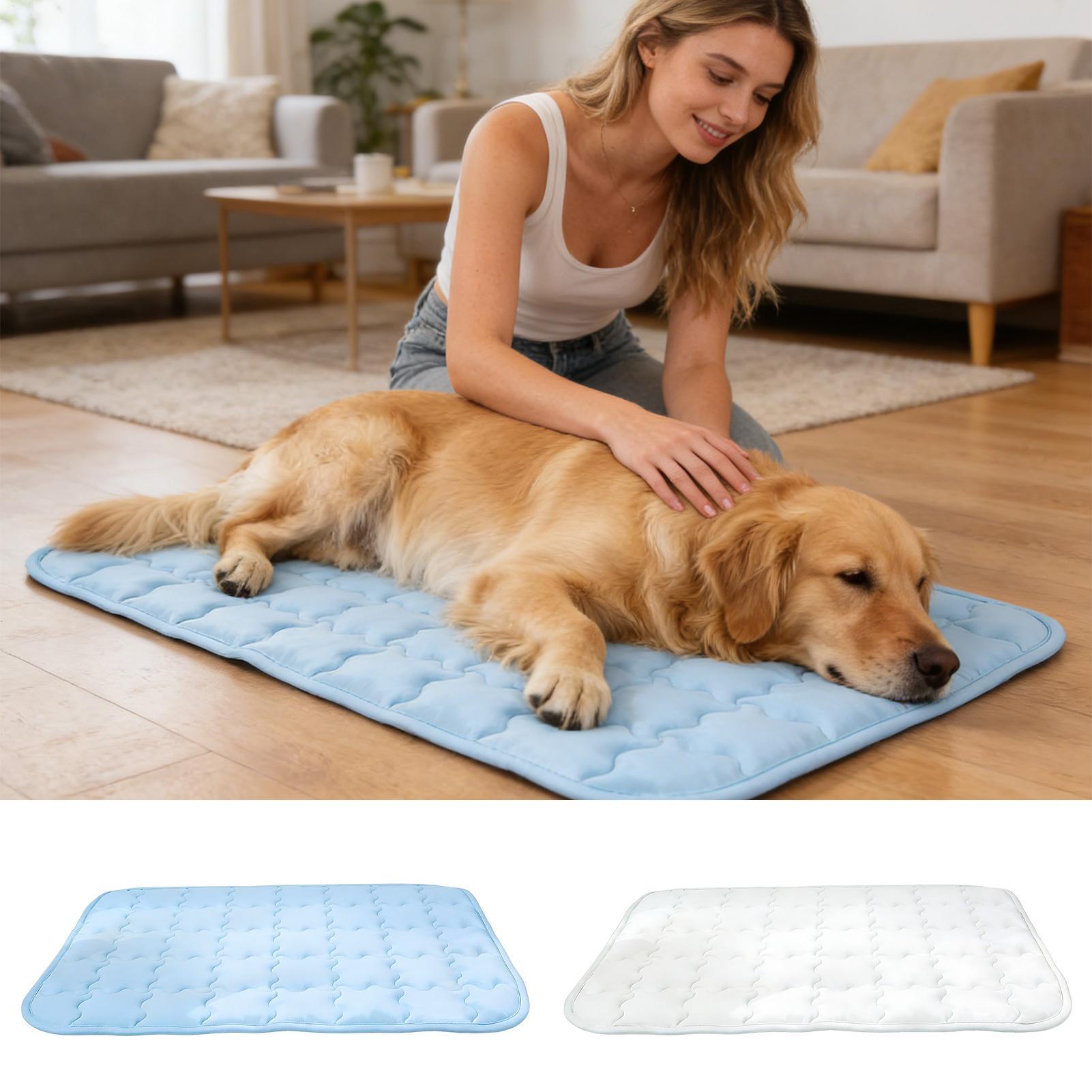 犬用冷却パッド 洗える ポータブル 通気性のある 大型冷却ベ - Outdoor Camping Dog Bed のレビューと価格