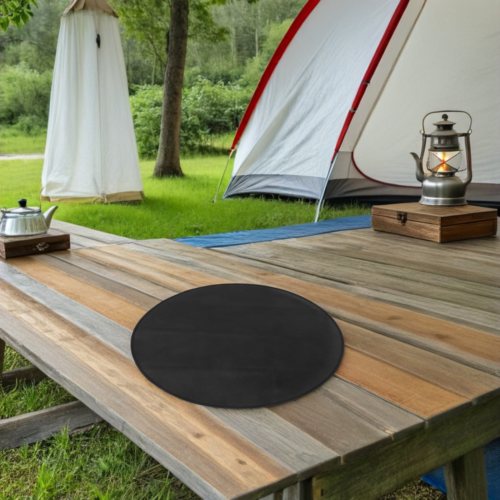 丸型耐火BBQマット 耐熱ファイヤーピットマット アウトドア - Outdoor Camping Fire Pit のレビューと価格