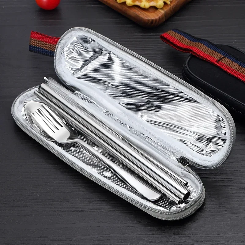 再利用可能なトラベルカトラリーセット、キャンプ用品セット、ス - Outdoor Camping Utensils のレビューと価格