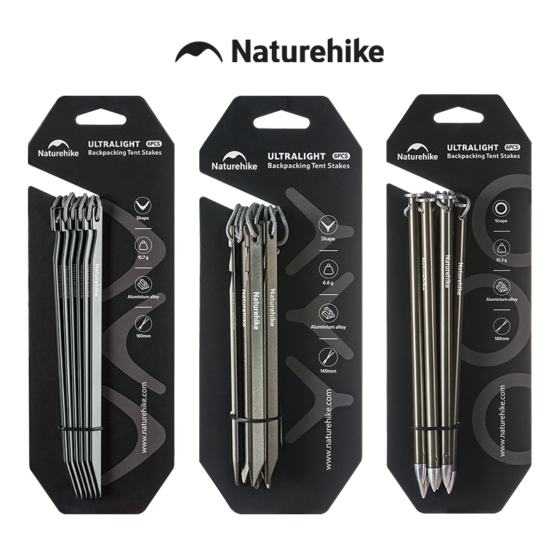 Naturehike テントネイル 7075 アルミ合金ペグ - Outdoor Camping Utensils のレビューと価格