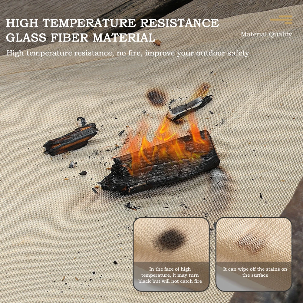 ファイヤーピットマット耐火キャンプストーブグリルマットブラン - Outdoor Camping Fire Pit のレビューと価格