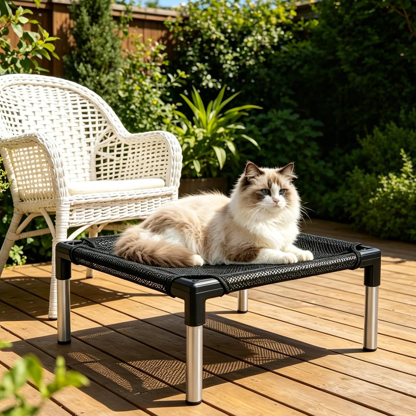 高床式犬用ベッド　通気性メッシュ　洗濯可能　ポータブルコット - Outdoor Camping Dog Bed のレビューと価格