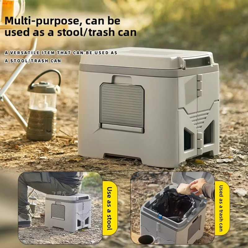 大人用防臭折りたたみ式キャンプトイレ、屋外、車内緊急時、RV - Portable Camp Toilet のレビューと価格