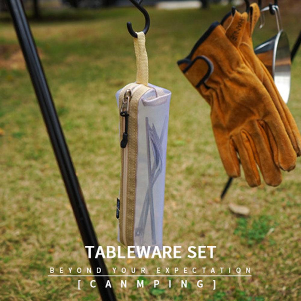 携帯用カトラリー収納バッグ、アウトドアキャンプ、ピクニック、 - Outdoor Camping Utensils のレビューと価格