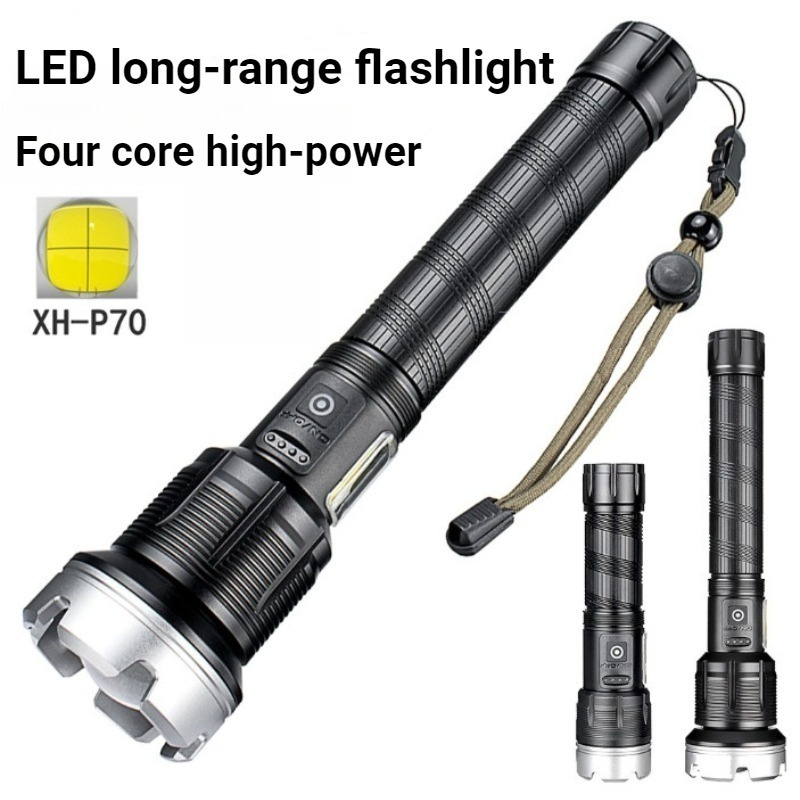 ハイパワー LED 懐中電灯伸縮式長距離パワーディスプレイズ - Outdoor Camping And Fishing のレビューと価格