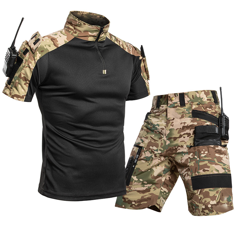 メンズアウトドアクイックドライタクティカルTシャツセット ハ - Outdoor Camping And Fishing のレビューと価格