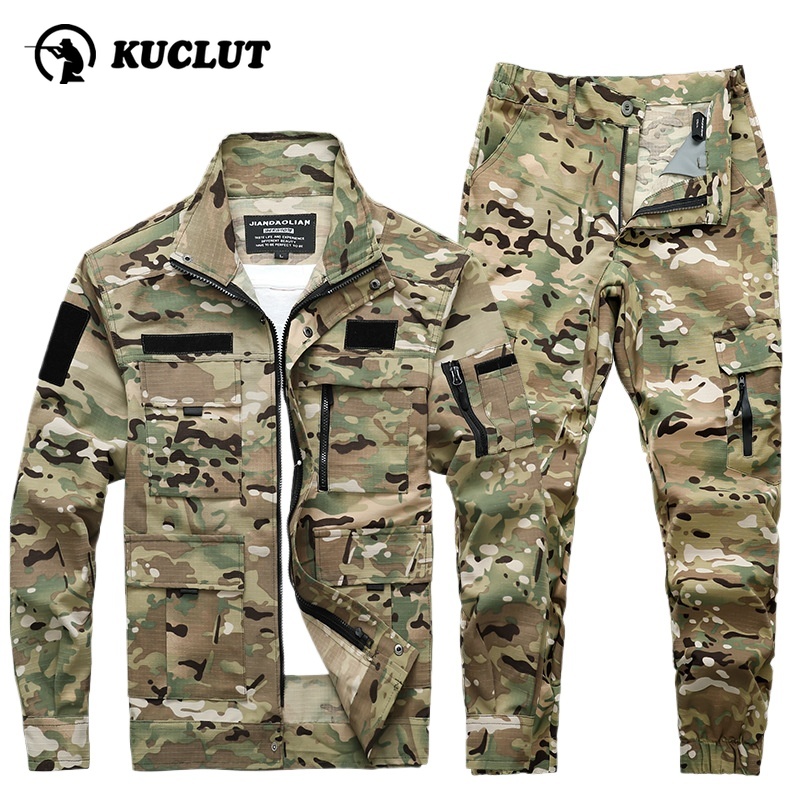 マルチポケットカモフラージュ衣類セット,作業服,アウトドア, - Camping Outdoor Clothing のレビューと価格